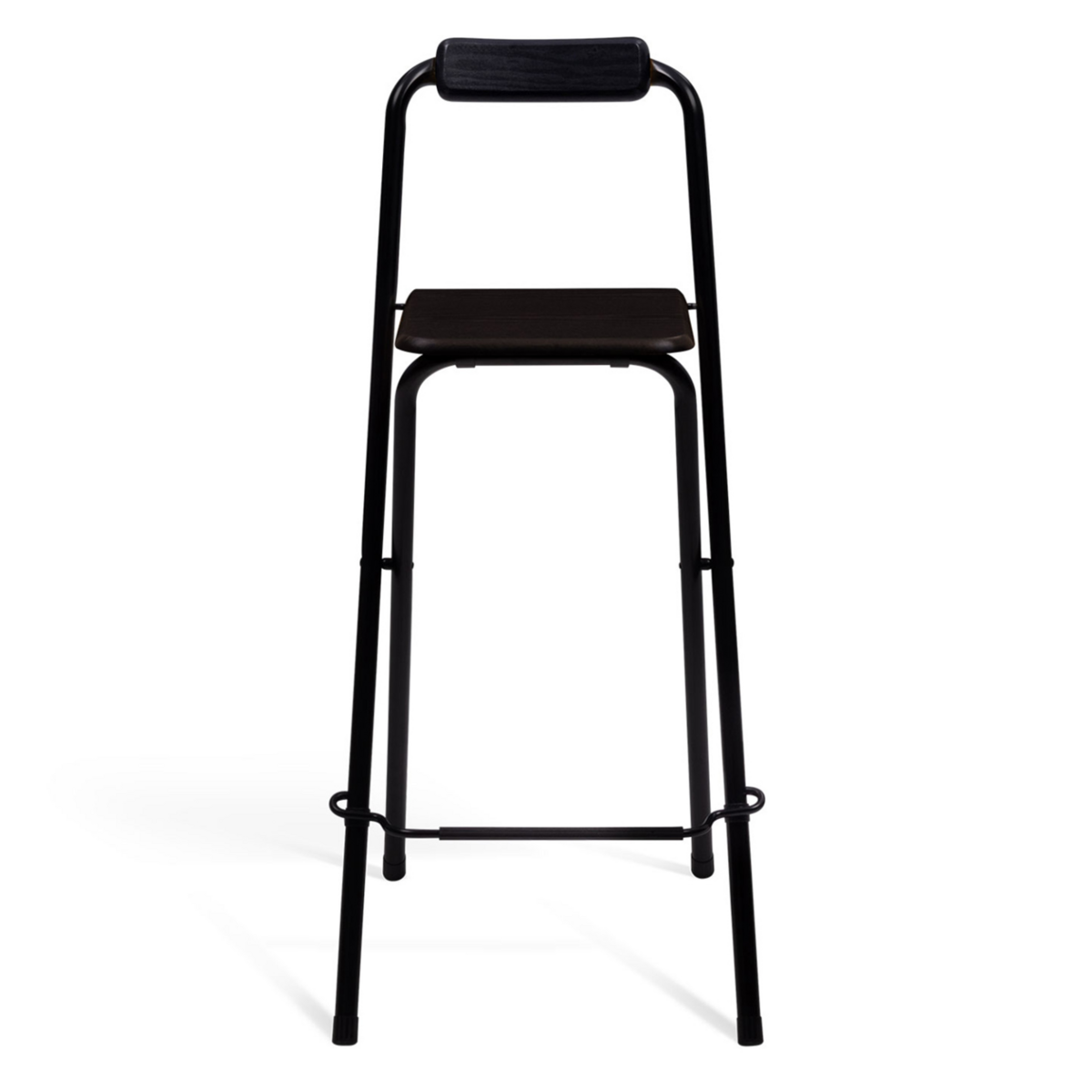 ID MARKET Lot de 4 tabourets de bar pliants DELSON noirs