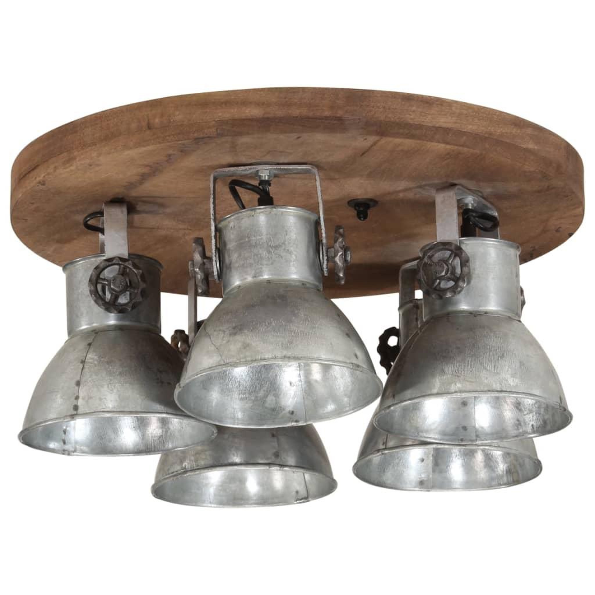 Voir la diapositive 3 : VIDAXL Plafonnier 25 W argent vintage 50x50x25 cm E27
