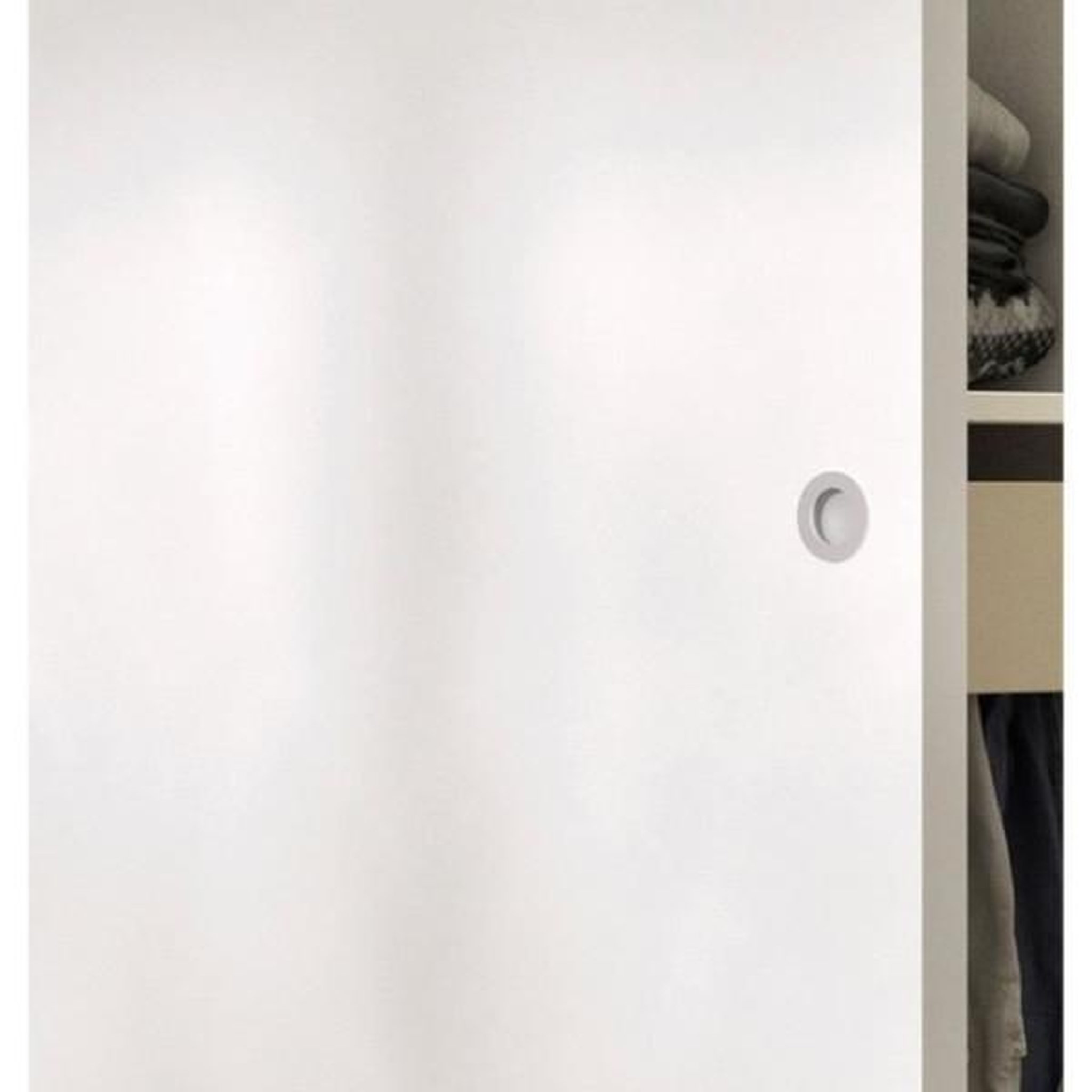 Voir la diapositive 2 : OPTIMUM Optimum - kit porte coulissante blanc + rail + bandeau blanc - h 204 x l 93 x p 4 cm