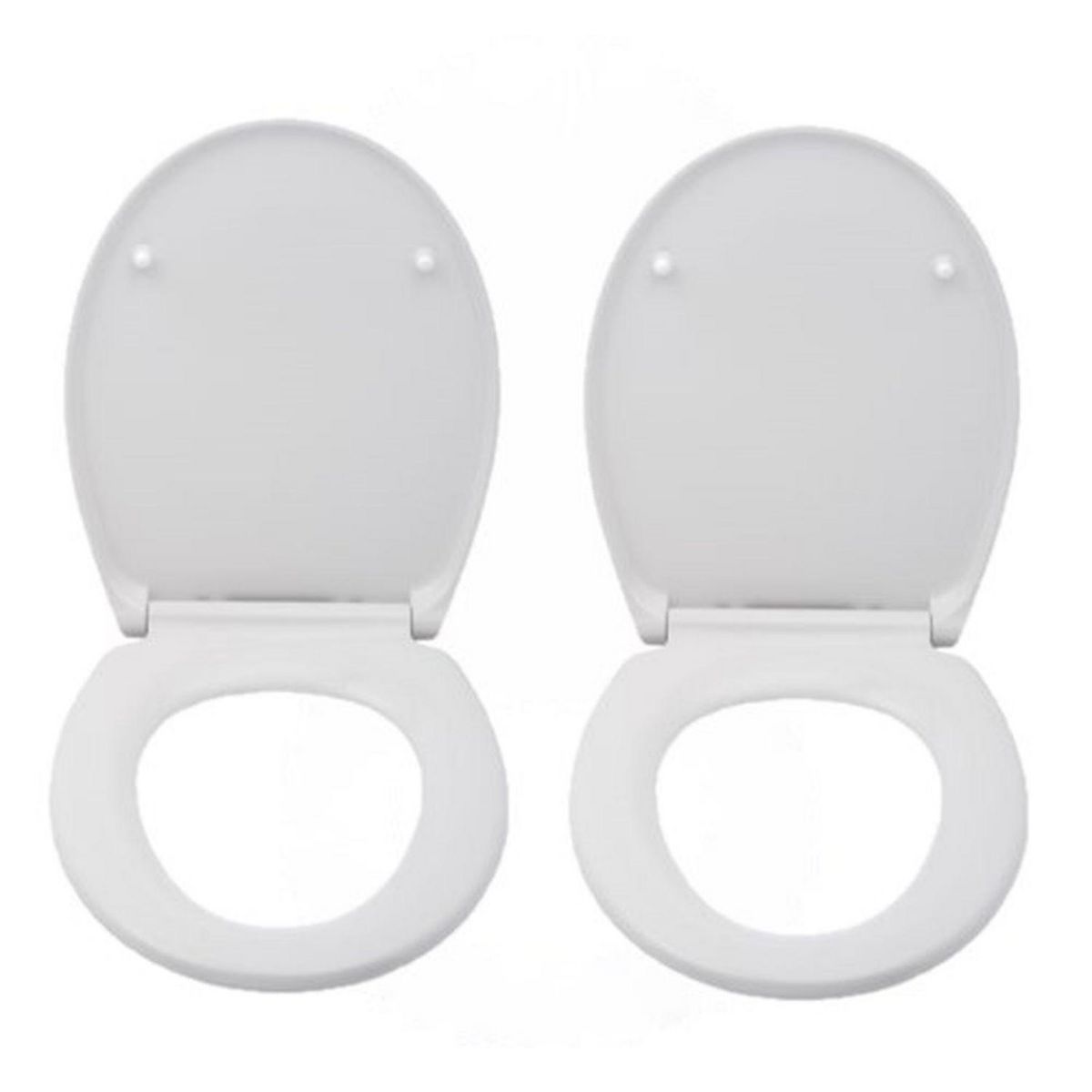 TOILINUX 2 x Abattant WC Cento - Blanc