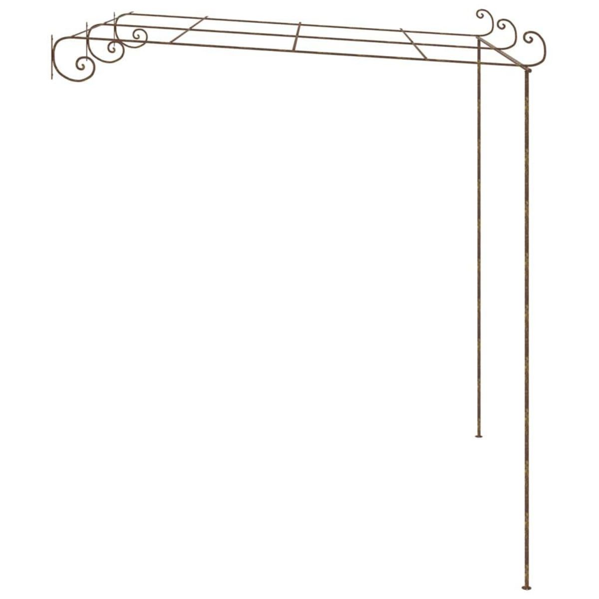 VIDAXL Pergola de jardin Marron antique 3x3x2,5 m Fer