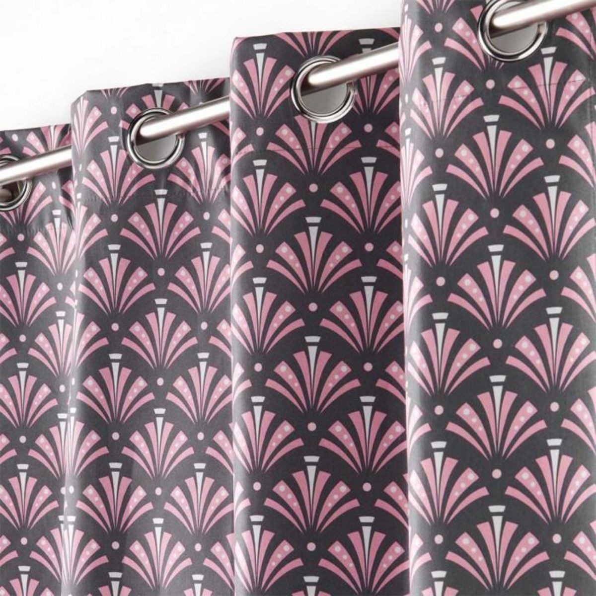 Paris Prix Rideau à Œillets Occultant  Surya  135x260cm Gris