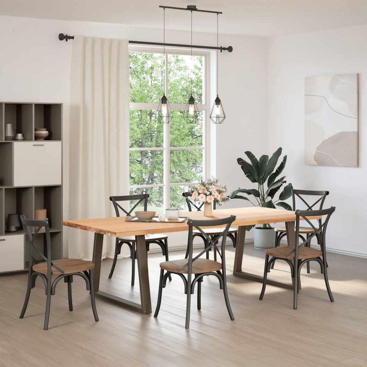 VIDAXL Pieds de table a manger forme de V 2 pcs 100x(72-73,3) cm acier