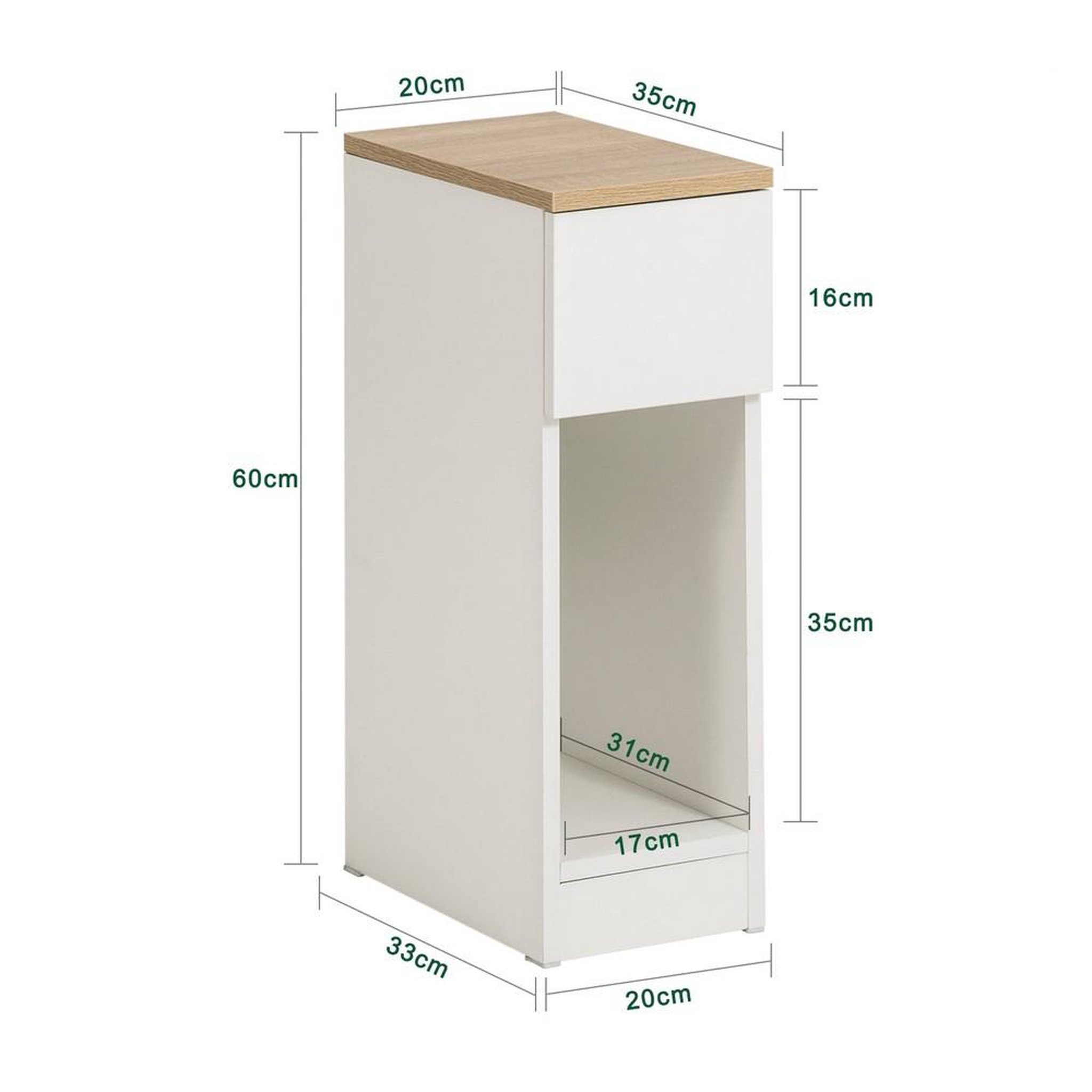 Voir la diapositive 3 : SOBUY SoBuy - Lot De 2 Tables De Chevet à 1 tiroir - Minimaliste - FBT111X2