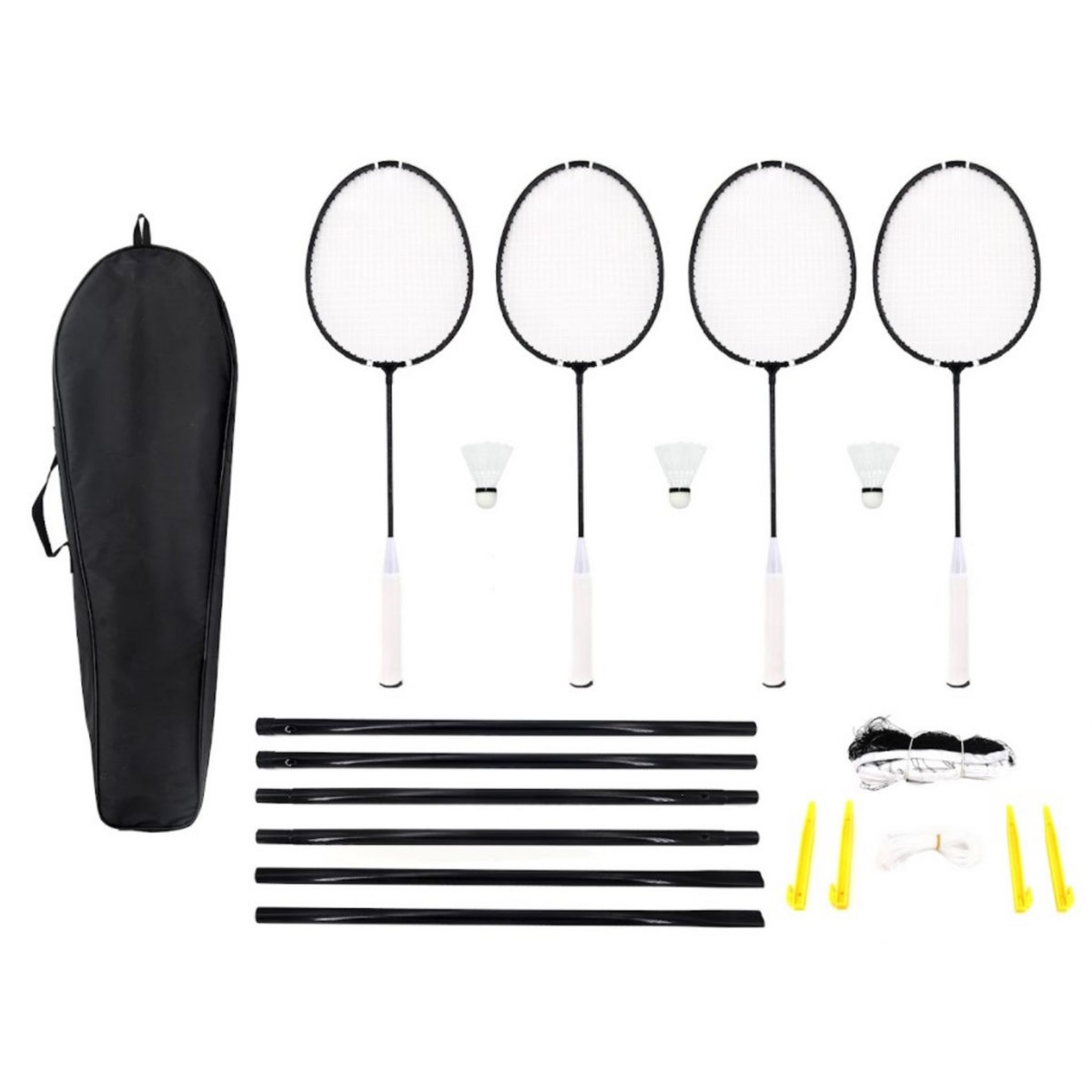 Set 4 Badminton avec filet 