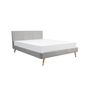 Voir la diapositive 3 : Lit scandinave tissu avec tête de lit et sommier 160x200 cm PORTIMAO