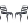 Voir la diapositive 1 : Habitat et Jardin Lot de 2 chaises de jardin en métal empilables  Bilbao  - Gris