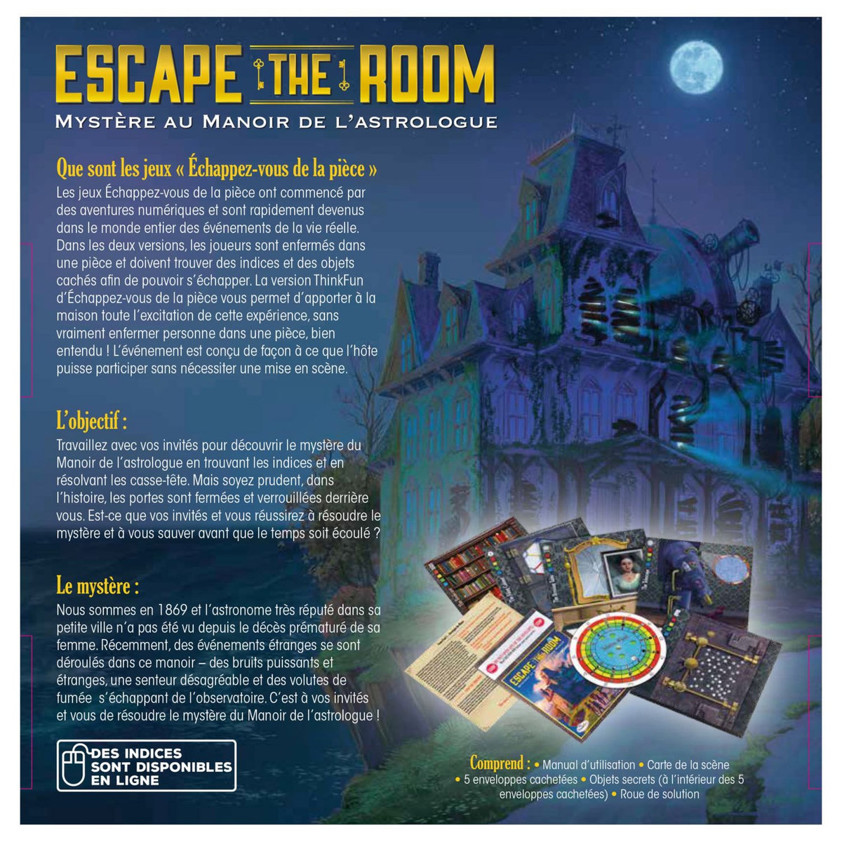 RAVENSBURGER Jeu Escape the Room - Mystère au Manoir de l'astrologue