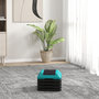 Voir la diapositive 2 : HOMCOM Stepper aerobic fitness réglable 5 niveaux H.10/15/20/25/30 cm max. 150 Kg turquoise noir