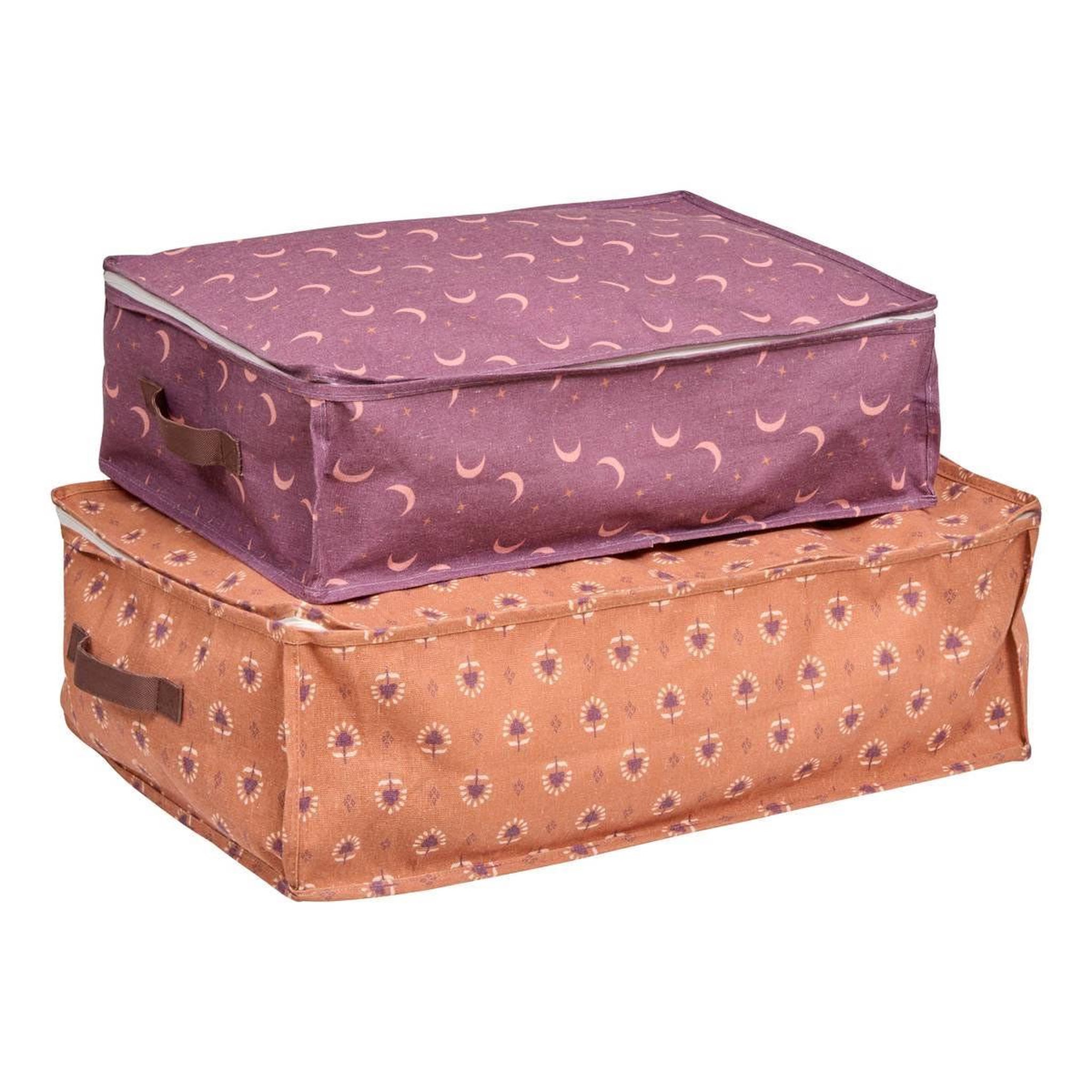 Atmosphera Kids Lot de 2 housses de rangement nomade  zippy  60cm multicolore