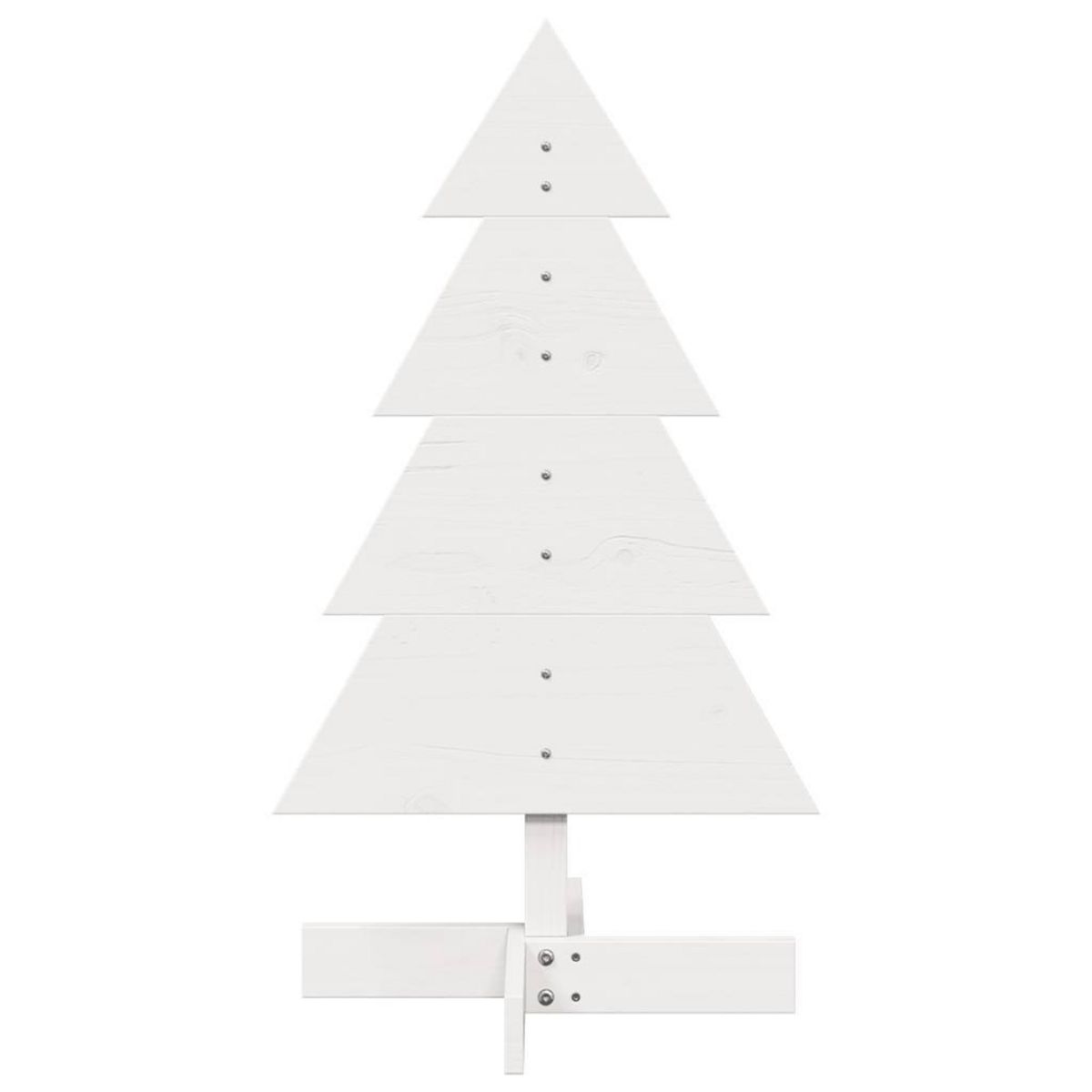 VIDAXL Arbre de Noël en bois pour decoration blanc 80 cm pin massif