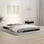 VIDAXL Cadre de lit noir 120x190 cm petit double bois massif de pin