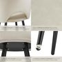 Voir la diapositive 5 : tectake Chaise de bar en velours rembourré crème/noir Ensemble de 2 pièces