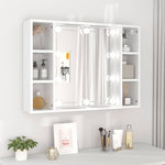 VIDAXL Armoire a miroir avec LED Blanc 76x15x55 cm