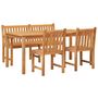 Voir la diapositive 3 : VIDAXL Ensemble a manger de jardin 4 pcs Bois de teck massif