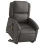 Voir la diapositive 3 : VIDAXL Fauteuil inclinable de massage electrique gris cuir veritable