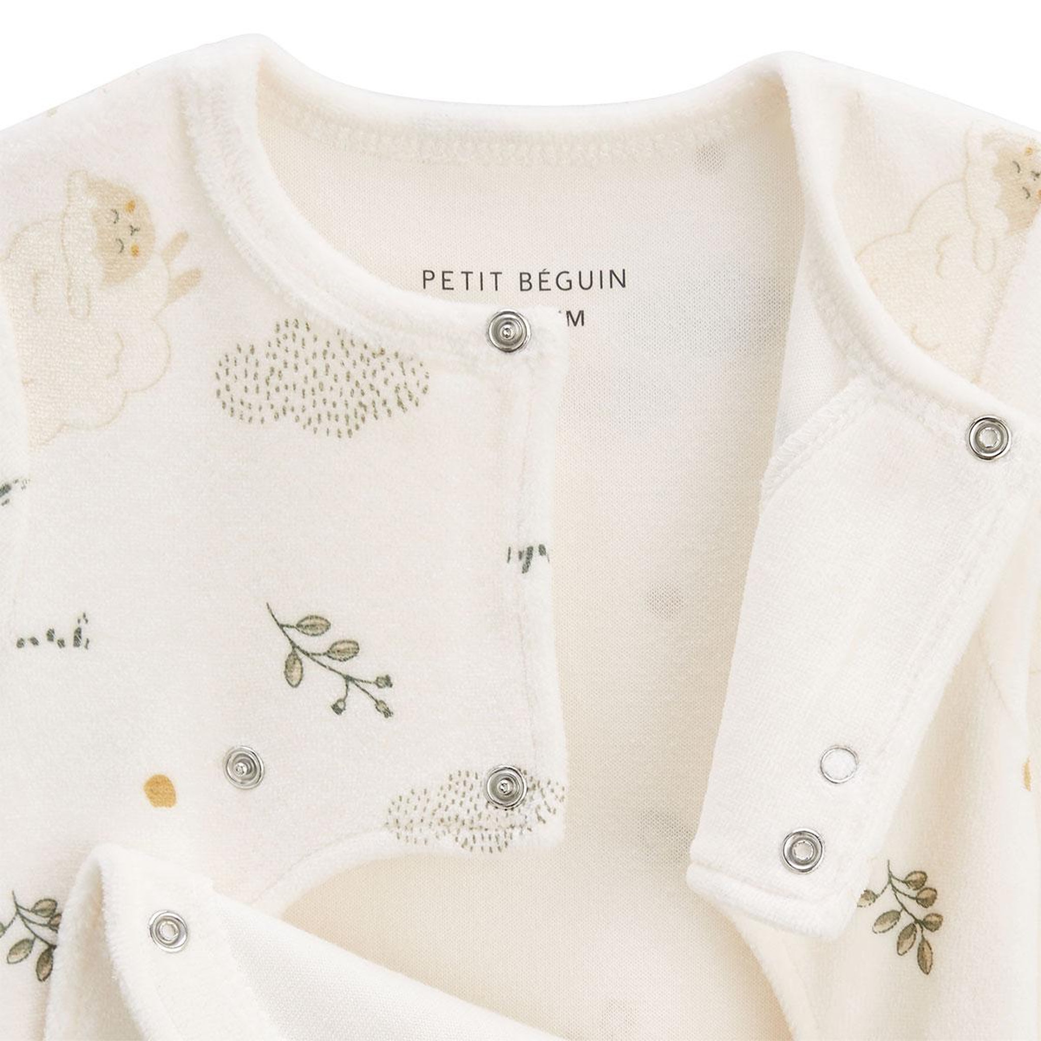 Voir la diapositive 2 : Petit Béguin Kit naissance 3 pièces pyjama, body et doudou bébé Câlins