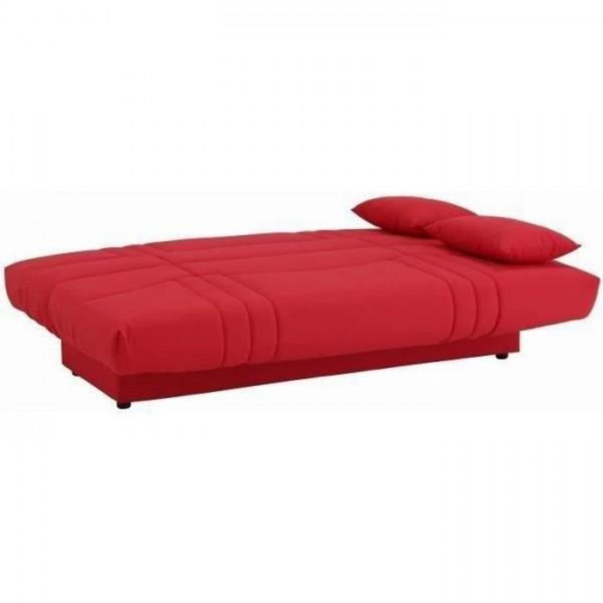 MARKET24 Banquette clic clac 3 places - Tissu rouge - Style Contemporain - L 190 x P 92 cm - DREAM