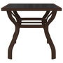 Voir la diapositive 4 : VIDAXL Table de jardin Marron et noir 140x70x70 cm Acier et verre