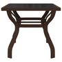 Voir la diapositive 4 : VIDAXL Table de jardin Marron et noir 140x70x70 cm Acier et verre