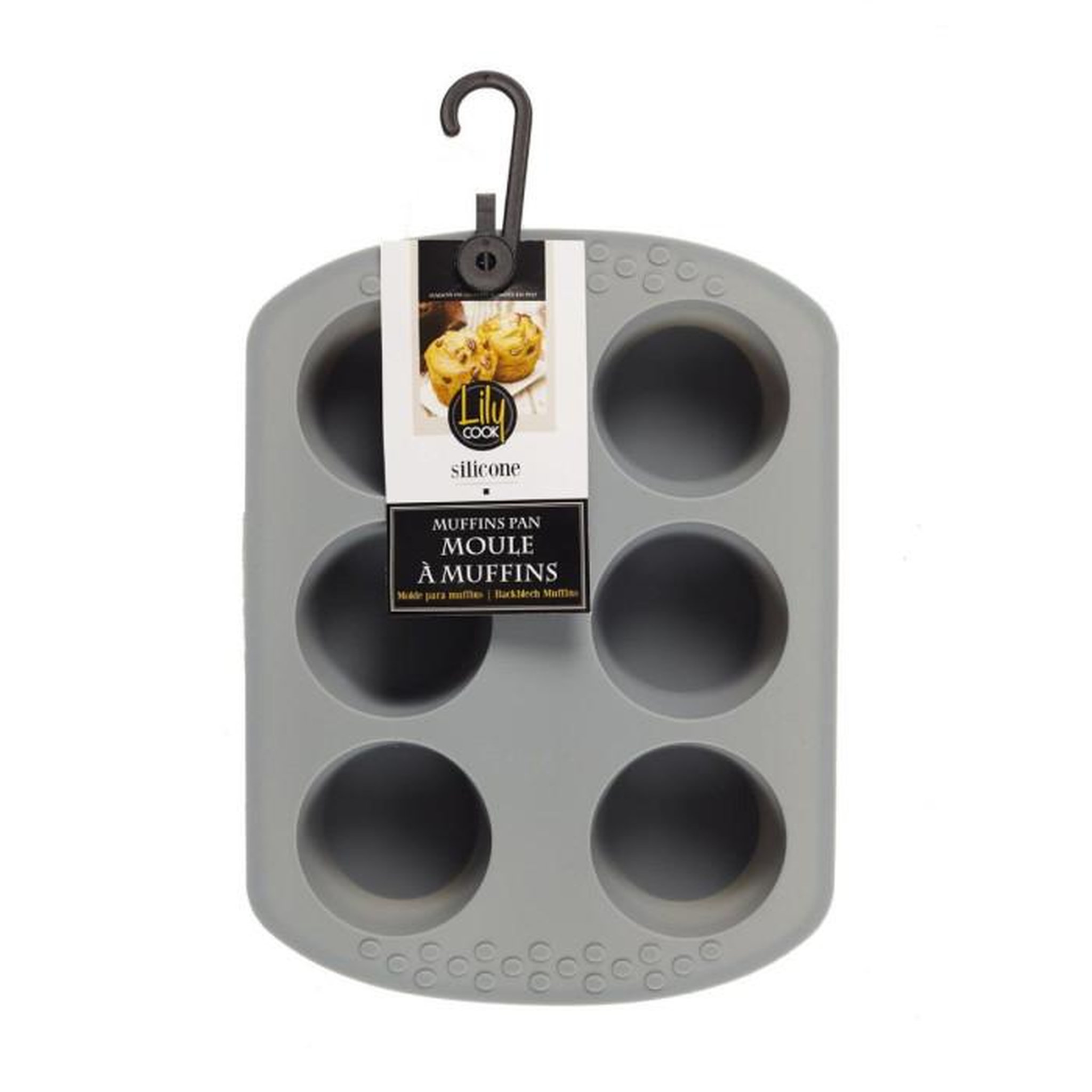 Voir la diapositive 2 : Lily Cook Moule à muffins  silicone  23cm gris