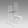 Voir la diapositive 2 : HAILO Echafaudage roulant d'escalier 4m en aluminium - HOBBYSTEP H4
