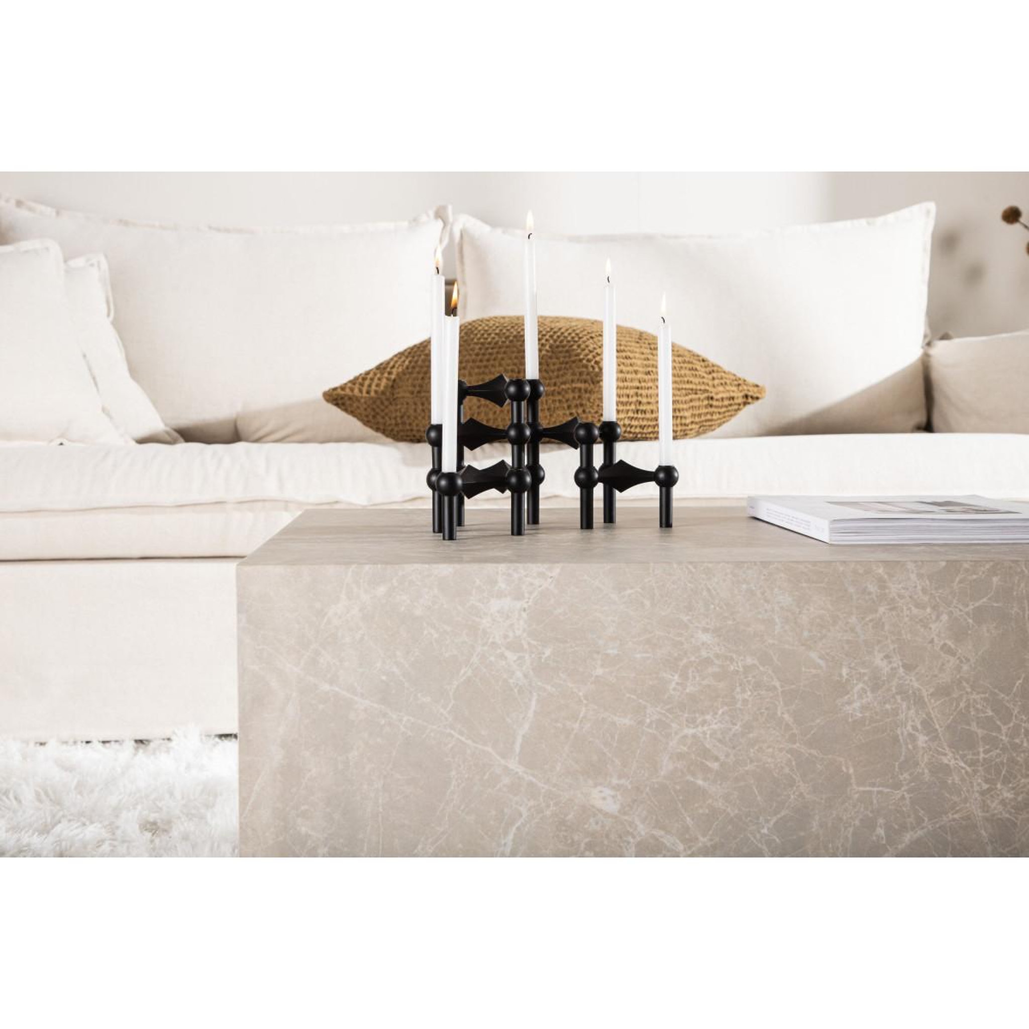 Voir la diapositive 6 : Paris Prix Table basse imitation marbre  york  80cm beige