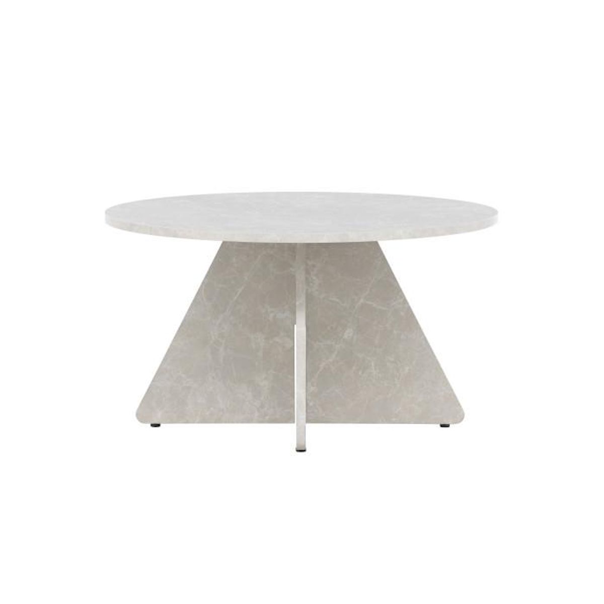Paris Prix Table Basse Effet Marbre  ﻿Bootcut  80cm Beige