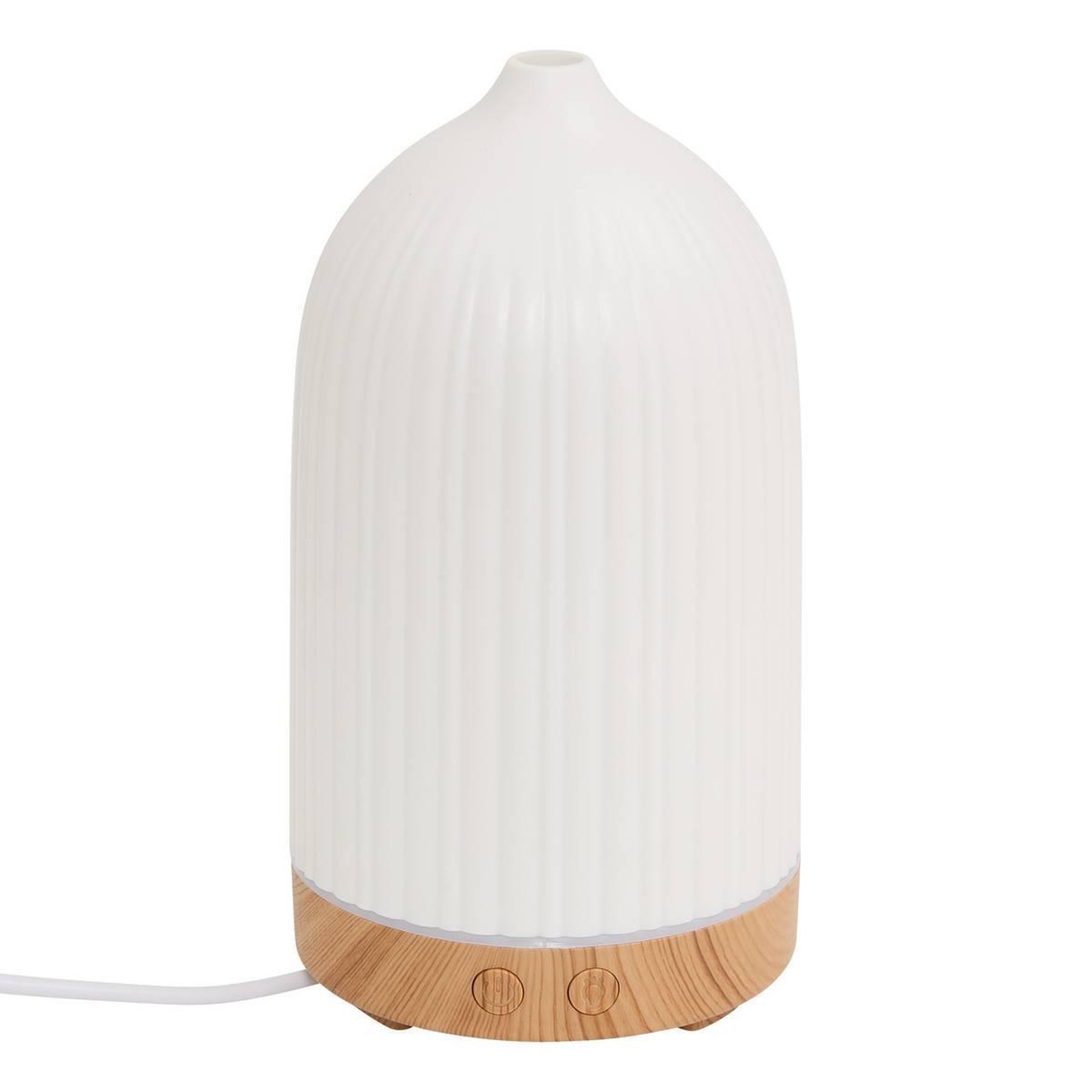 ATMOSPHERA Diffuseur d'huiles essentielles à led  berni  17cm blanc