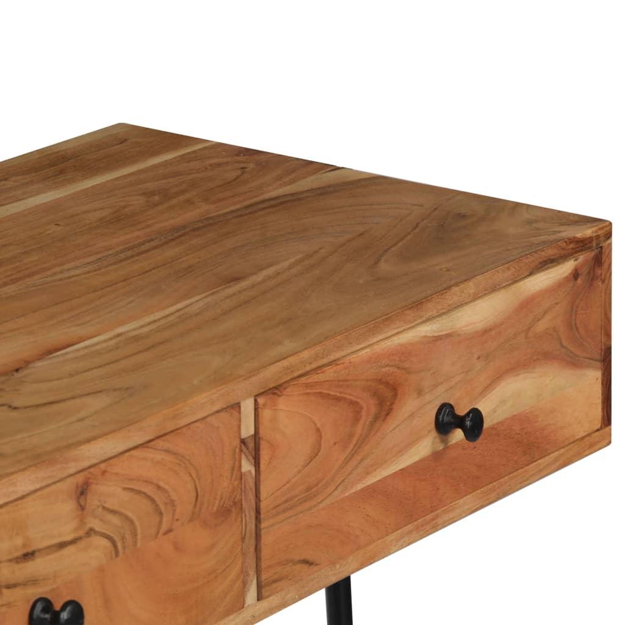 Voir la diapositive 4 : VIDAXL Bureau mural 90x40x170 cm Bois d'acacia solide