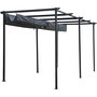 Voir la diapositive 3 : Habitat et Jardin Pergola en métal avec toit rétractable - 3 x 6 m - Anthracite