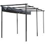 Voir la diapositive 3 : Habitat et Jardin Pergola en métal avec toit rétractable - 3 x 6 m - Anthracite