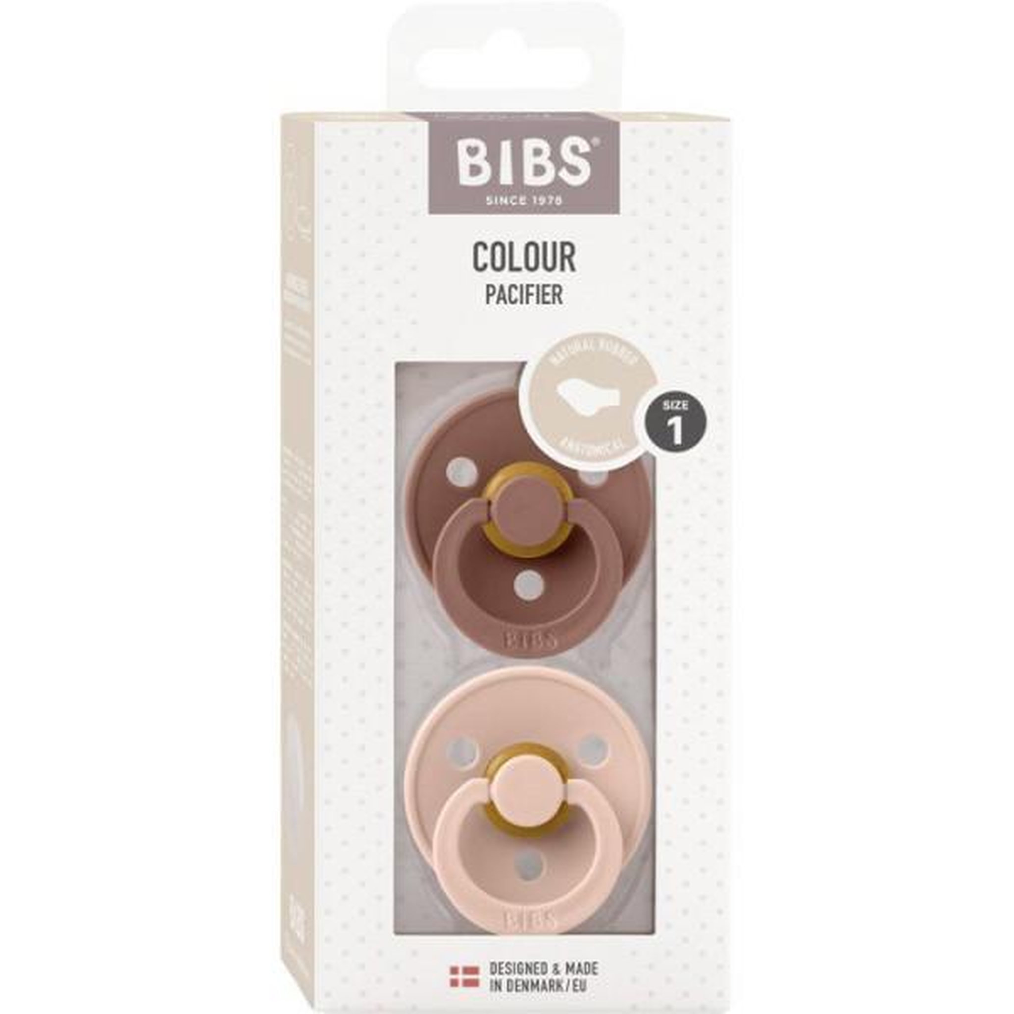 Voir la diapositive 2 : BIBS Sucette bébé - BIBS - Colour - Embout anatomique - Pack de 2 - Caoutchouc naturel - Taille 1 Blush Woodchuck