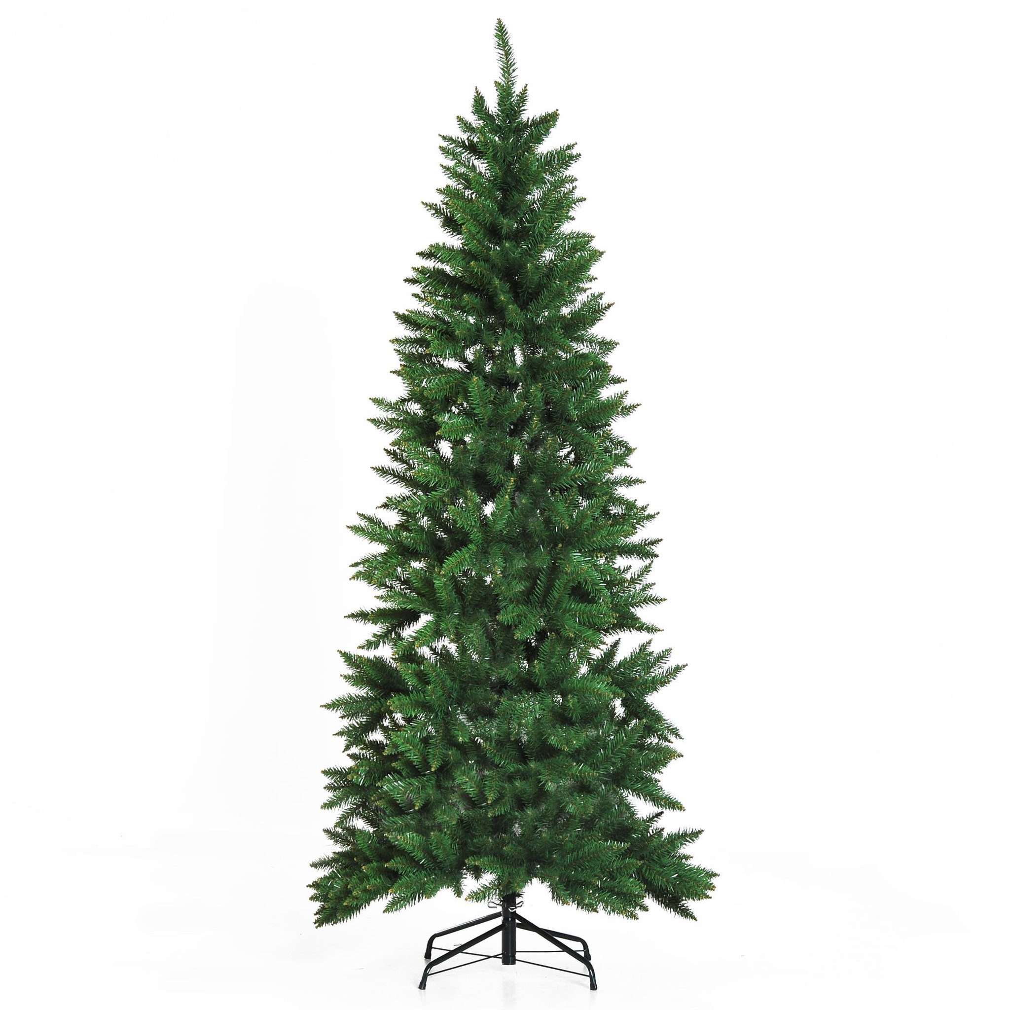 HOMCOM Sapin de Noël artificiel Ø 91 x 210H cm 865 branches épines imitation Nordmann grand réalisme vert