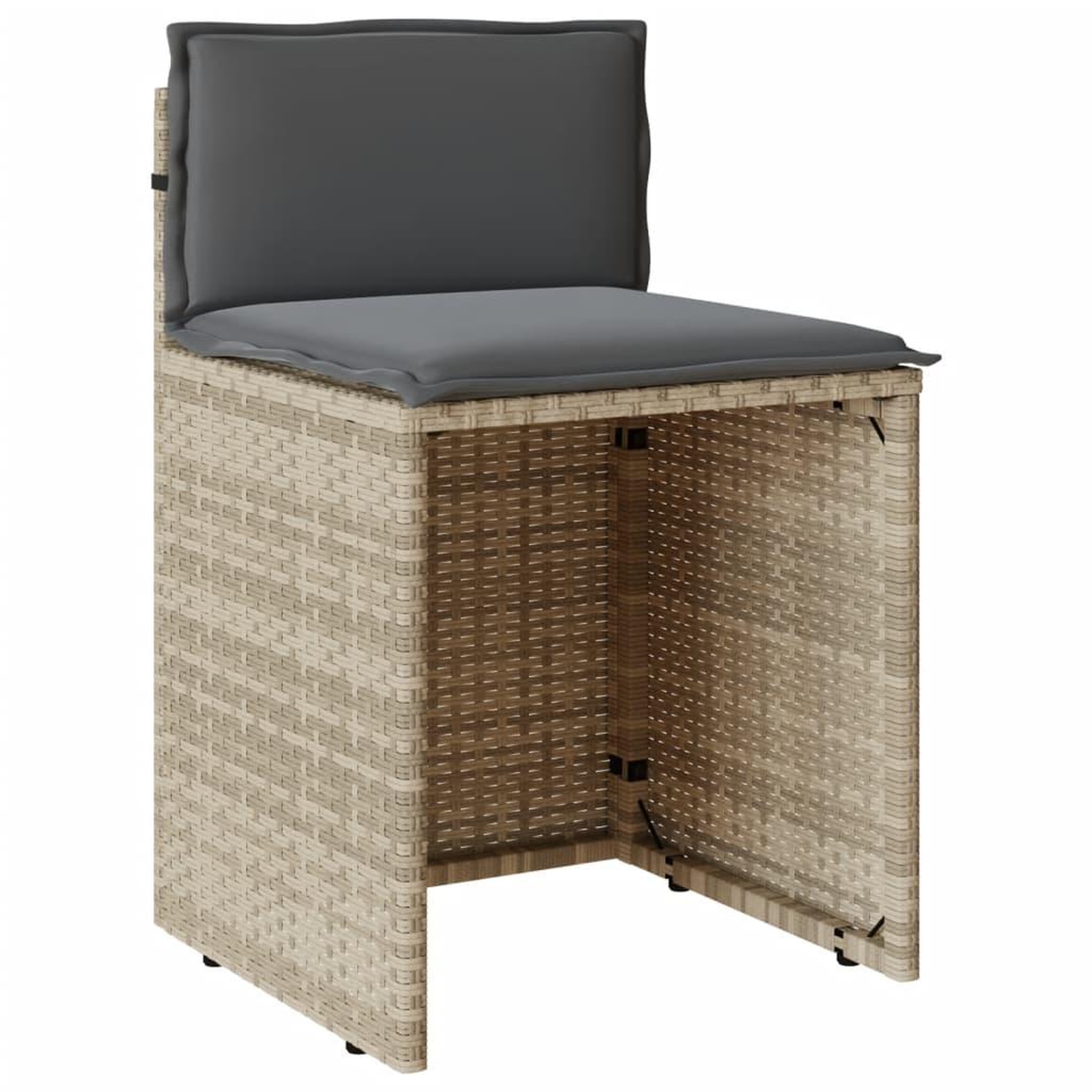 Voir la diapositive 5 : VIDAXL Ensemble de bistro 3 pcs et coussins gris clair resine tressee