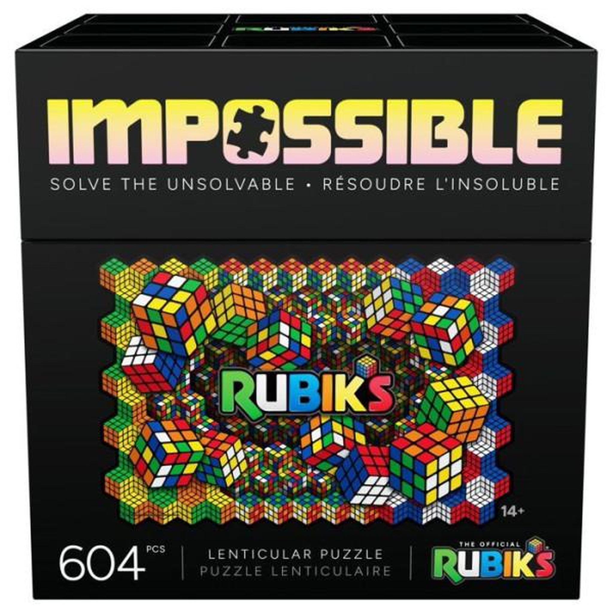 Voir la diapositive 4 : SPIN MASTER Puzzle Impossible 604 Pieces Lenticulaires Rubik's - 2 Puzzles en 1 - SPIN MASTER - A partir de 14 ans