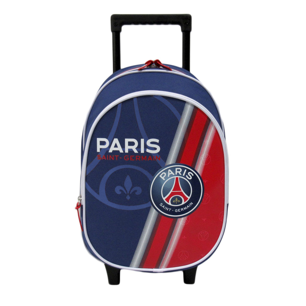 Sac à dos à roulettes bleu et rouge PARIS SAINT GERMAIN