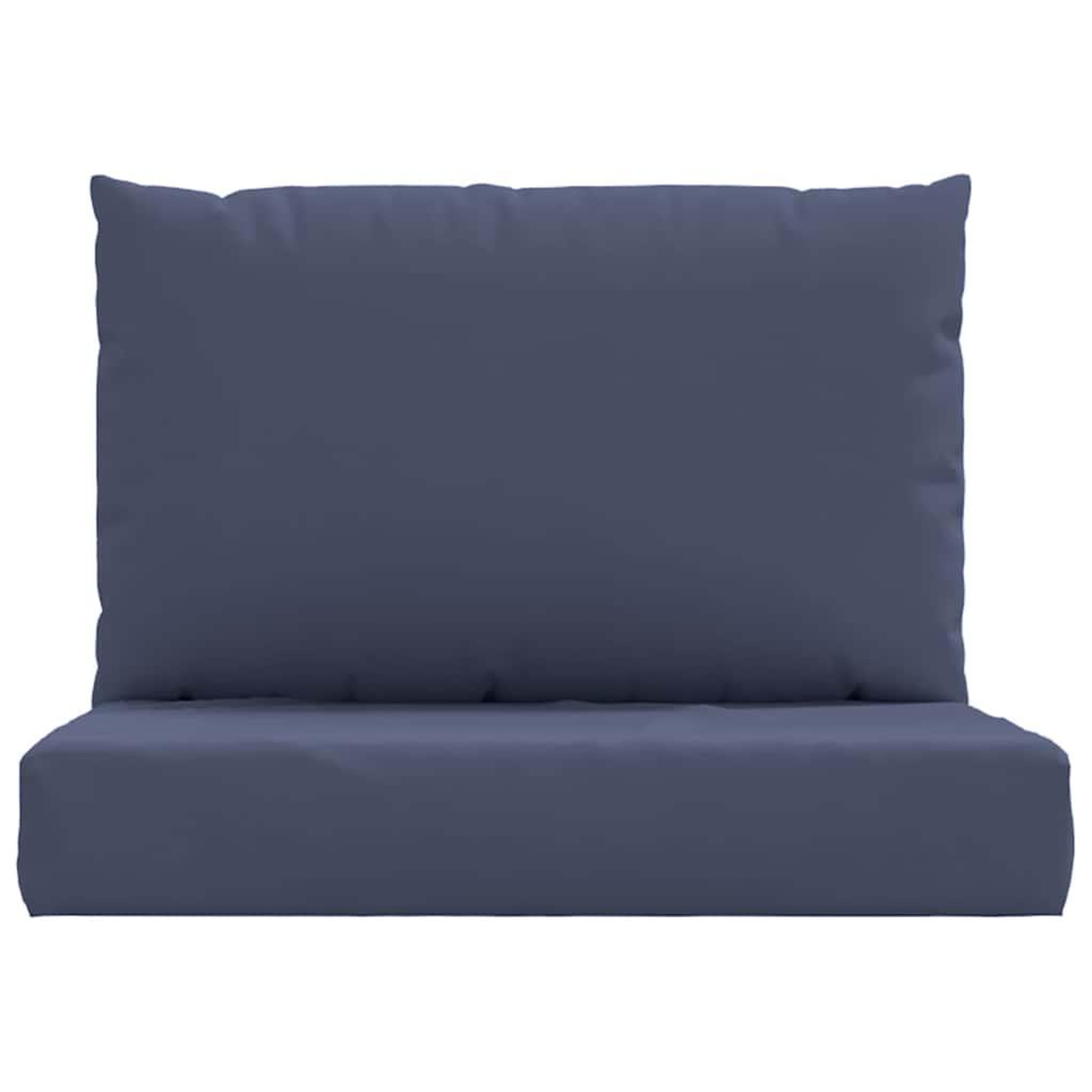 Voir la diapositive 4 : VIDAXL Coussins de palette lot de 2 bleu marine tissu