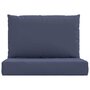 Voir la diapositive 4 : VIDAXL Coussins de palette lot de 2 bleu marine tissu