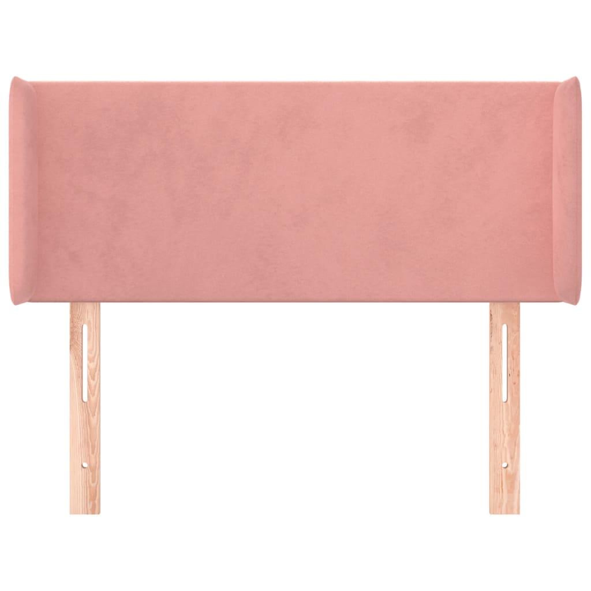 Voir la diapositive 3 : VIDAXL Tete de lit avec oreilles Rose 103x16x78/88 cm Velours