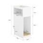 Voir la diapositive 3 : SOBUY Chevet Rangement 3 Compartiments Blanc 20x35x60cm FBT171-WN