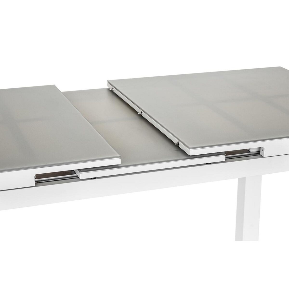 Jardiline Table de jardin rectangulaire en aluminium gris perle Ibiza Perle - 6/8 places - Jardiline