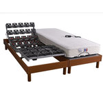 IDLITERIE Ensemble Relaxation Tous Plots + Matelas 100% Latex 5 Zones 2x90 x 200