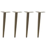 VIDAXL Pieds de table basse forme conique 4 pcs acier naturel 30-31 cm