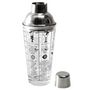 Voir la diapositive 2 : Paris Prix Shaker Cocktail Verre  Recettes  450ml Transparent