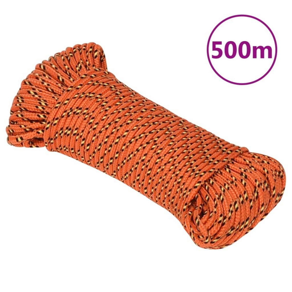 VIDAXL Corde de bateau Orange 4 mm 500 m Polypropylene