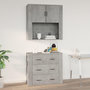 Voir la diapositive 1 : VIDAXL Armoire murale Gris beton 80x33x80 cm Bois d'ingenierie