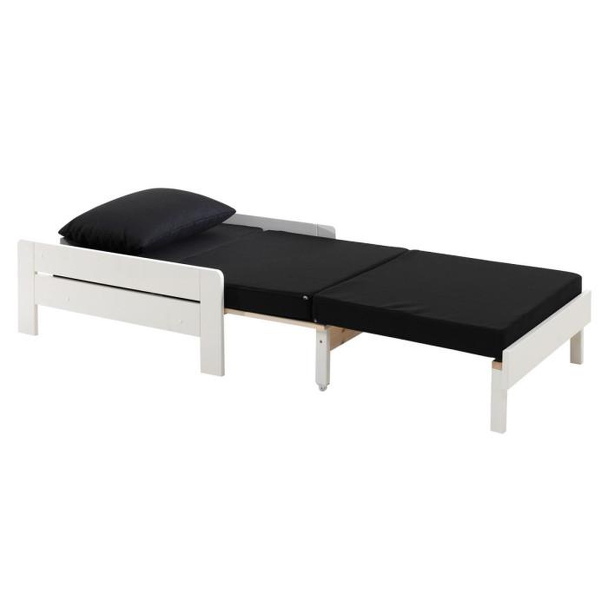 Voir la diapositive 2 : Paris Prix Fauteuil-Lit Convertible Enfant  Pino  98-207cm Blanc
