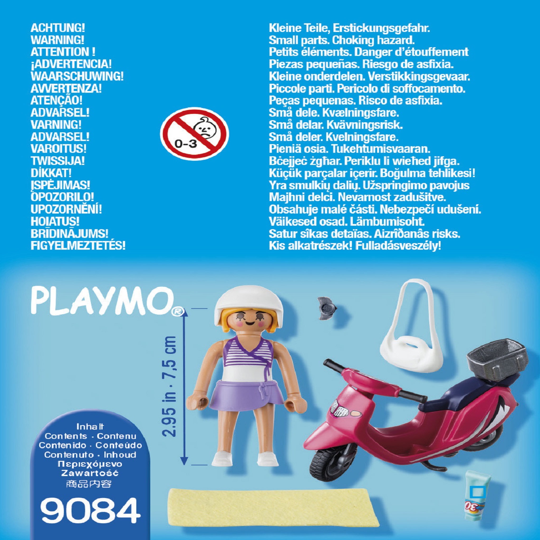 Voir la diapositive 2 : PLAYMOBIL 9084 Vacancière avec scooter 
