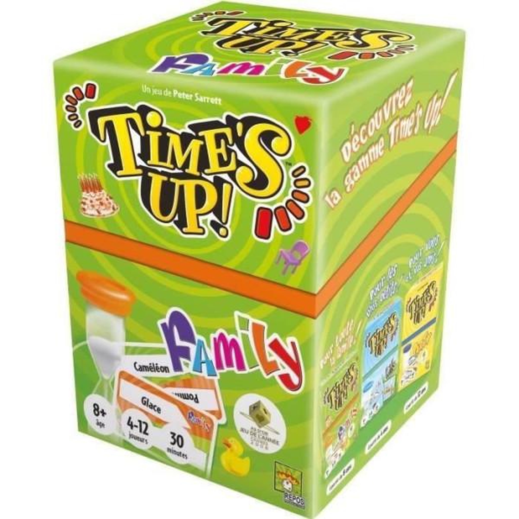 Asmodee Repos production | time's up! : family - version verte | jeu de société | a partir de 8 ans | 4 a 12 joueurs | 30 minutes